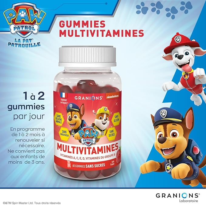 Suplemento multivitamínico infantil sabor morango