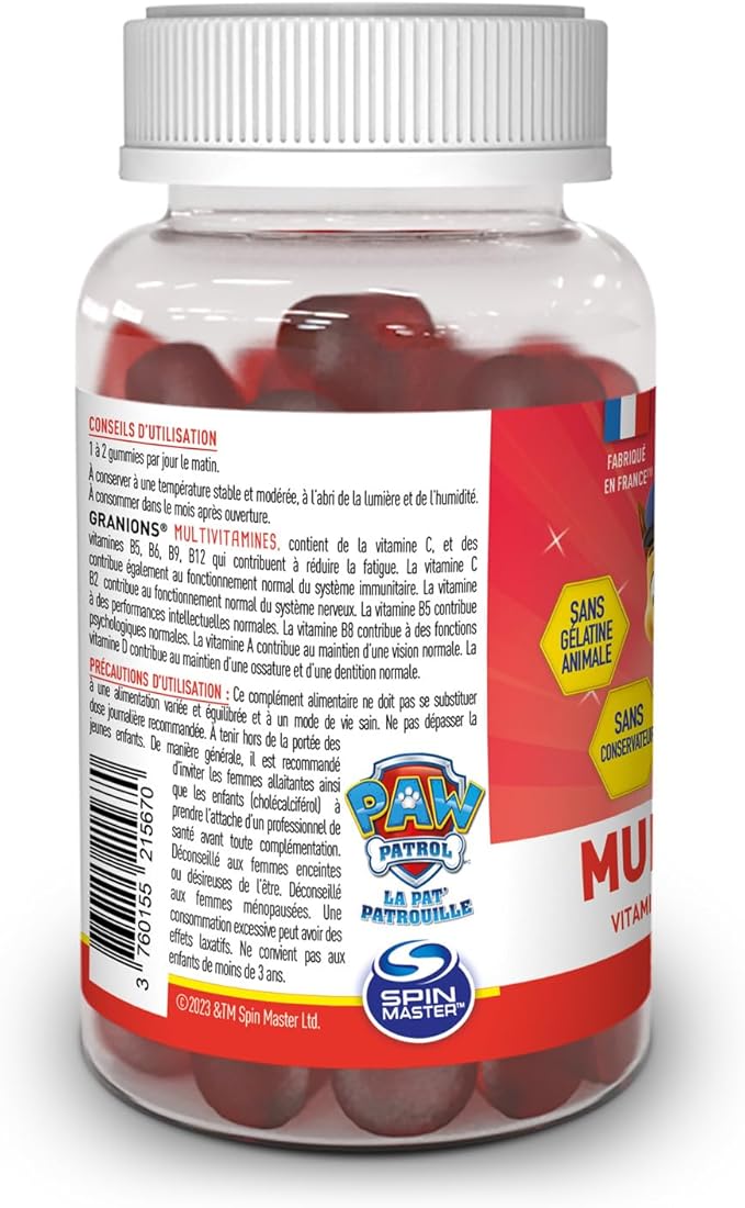 Suplemento multivitamínico infantil sabor morango
